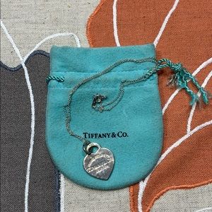 Tiffany & co heart charm necklace